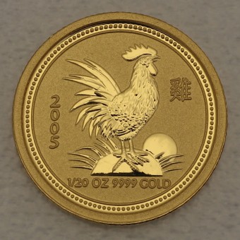 Goldmünze 1/20oz "Hahn" 2005 Lunar I – Year of the Rooster (Australien)
