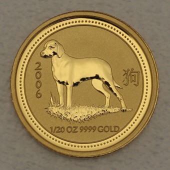 Goldmünze 1/20oz "Hund" 2006 Lunar I – Year of the Dog (Australien)