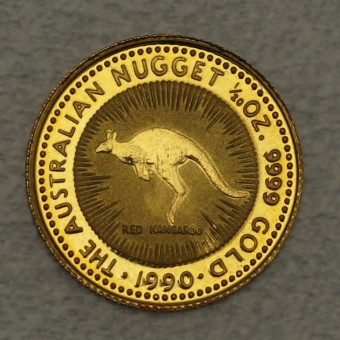 Goldmünze 1/20oz "Känguru/Nugget 1990" (Austr.) 