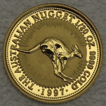 Goldmünze 1/20oz "Känguru/Nugget 1997" (Austr.) 