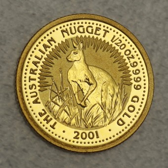 Goldmünze 1/20oz "Känguru/Nugget 2001" (Austr.) 