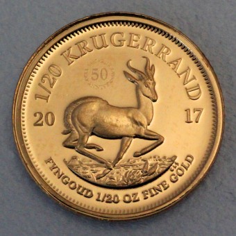 Goldmünze 1/20oz "Krügerrand" 2017 50. Jubiläum (Südafrika)