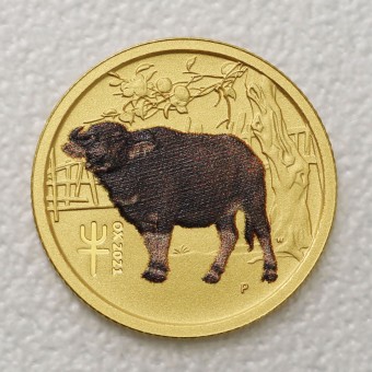 Goldmünze 1/20oz "Ochse" 2021 (kol.) Lunar III – Year of the Ox (Australien)