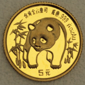 Goldmünze 1/20oz "Panda - 1986" (China) 