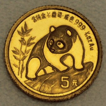 Goldmünze 1/20oz "Panda - 1990" (China) 