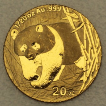 Goldmünze 1/20oz "Panda - 2002" (China) 