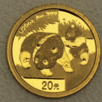 Goldmünze 1/20oz "Panda - 2008" (China) 