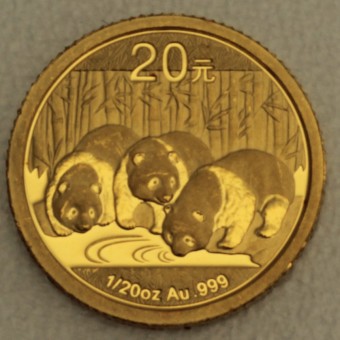 Goldmünze 1/20oz "Panda - 2013" (China) 