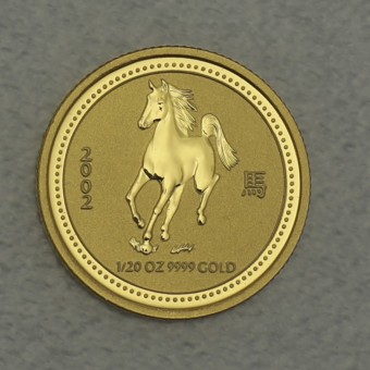 Goldmünze 1/20oz "Pferd" 2002 Lunar I – Year of the Horse (Australien)