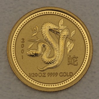 Goldmünze 1/20oz "Schlange" 2001 Lunar I – Year of the Snake (Australien)