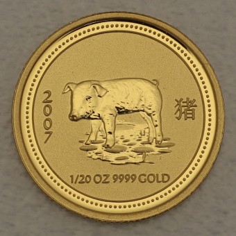 Goldmünze 1/20oz "Schwein" 2007 Lunar I – Year of the Pig (Australien)