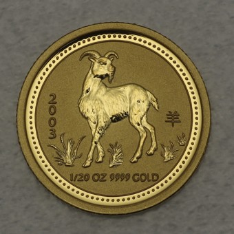 Goldmünze 1/20oz "Ziege 2003" Lunar I 