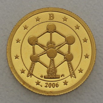 Goldmünze 1/25oz "Belgien" 2006 Atomium in Brüssel (Liberia)