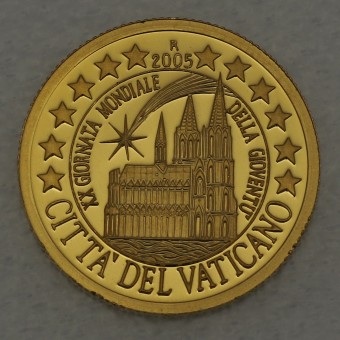Goldmünze 1/25oz "Citta' del Vaticano" 2005 20. Welt-Jugendtag in Köln (Nördliche Marianen)