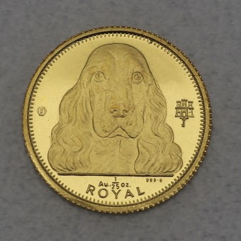 Goldmünze 1/25oz "Cocker Spaniel" 1992 Dogs (Gibraltar)