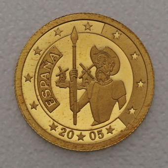 Goldmünze 1/25oz "Espana" 2005 Don Quijote (Liberia)
