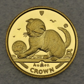 Goldmünze 1/25oz "Scottish Fold Cat" 2000 Cats (Isle of Man)