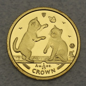 Goldmünze 1/25oz "Tonkinese Kittens" 2004 Cats (Isle of Man)