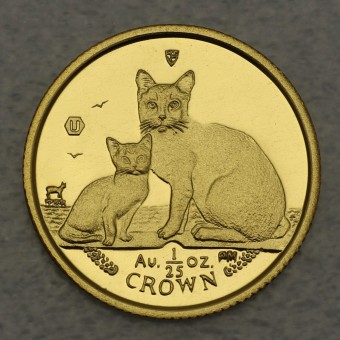 Goldmünze 1/25oz "Isle of Man - Cats 2008" Burmilla Cat