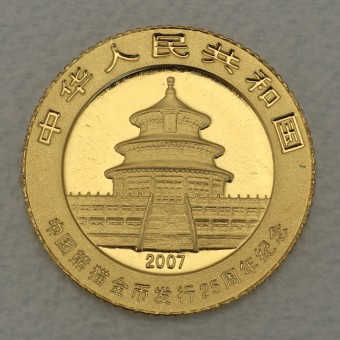 Goldmünze 1/25oz "Panda" 2007 versch. Motive (China)