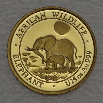 Goldmünze 1/25oz "Somalia Elefant - 2011" 