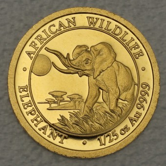 Goldmünze 1/25oz "Somalia Elefant 2016" 