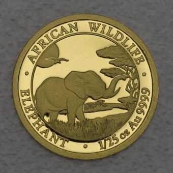 Goldmünze 1/25oz "Somalia Elefant 2019" 