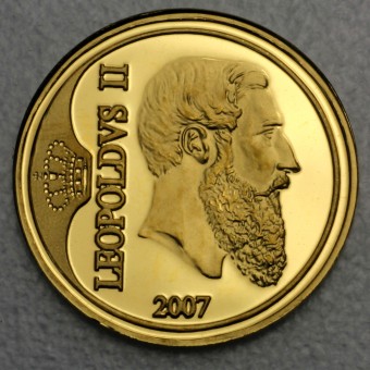 Goldmünze 12 1/2 Euro "König Leopold II." 2007 (Belgien)