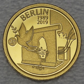 Goldmünze 12 1/2 Euro "30 Jahre Mauerfall" 2019 (Belgien)