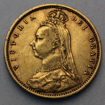 Goldmünze "1/2 Sovereign/Victoria m. Krone" (UK) 