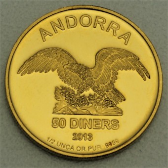 Goldmünze 1/2oz "Andorra Eagle" verschiedene Jahrgänge (Andorra)