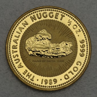 Goldmünze 1/2oz "Australian Nugget 1989" 