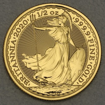 Goldmünze 1/2oz "Britannia 24kt" (ab 2013) 