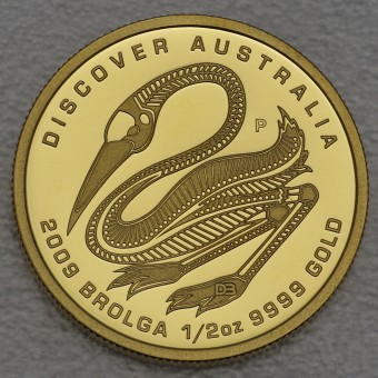 Goldmünze 1/2oz "Brolga" 2009 (PP) Discover Australia (Australien)