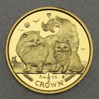 Goldmünze 1/2oz "Chinchilla Cat" 2009 Cats (Isle of Man)