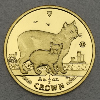 Goldmünze 1/2oz "Manx Cat & Kitten" 2012 Cats (Isle of Man)