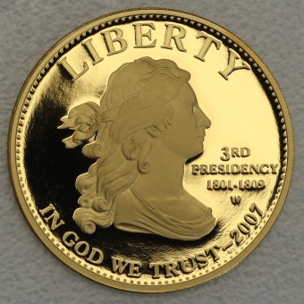 Goldmünze 1/2oz "Jefferson s Liberty - 2007" (USA) First Spouse Gold Proof Coin