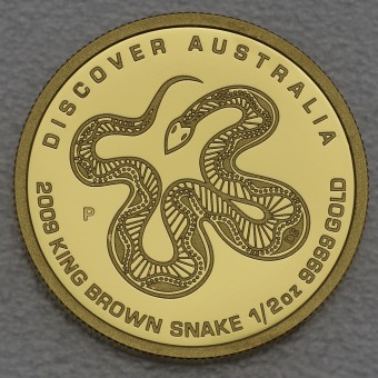 Goldmünze 1/2oz "King Brown Snake" 2009 Discover Australia (Australien)