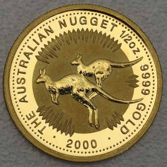 Goldmünze 1/2oz "Känguru/Nugget 2000" (Australien) 