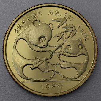 Goldmünze 1/2oz "Panda" 1989 (PP) Munich International Coins Fair (China)