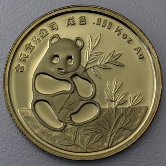 Goldmünze 1/2oz "Panda" 1990 (PP) Munich International Coins Fair (China)