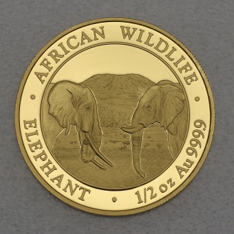Goldmünze 1/2oz "Elefant" 2020 African Wildlife (Somalia)