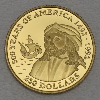 Goldmünze 1/4oz "Amerigo Vespucci" 1990 500 Years of America (Cook Islands)