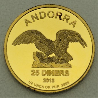 Goldmünze 1/4oz "Andorra Eagle" verschiedene Jahrgänge (Andorra)