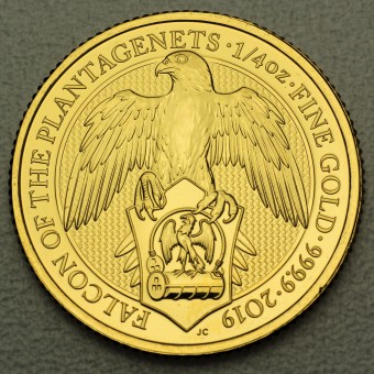 Goldmünze 1/4oz "Falcon of the Plantagenets" 2019 The Queen's Beasts (Großbritannien)