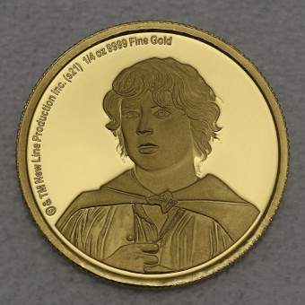 Goldmünze 1/4oz "Frodo Beutlin" 2021 (PP) Der Herr der Ringe (Niue)