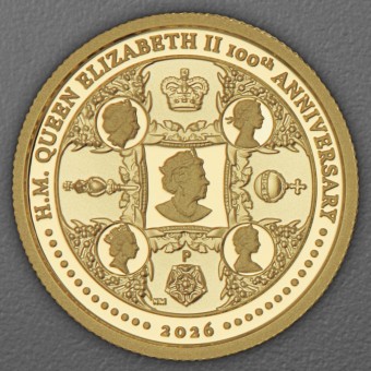 Goldmünze 1/4oz "H.M. Queen Elizabeth II 100th Anniversary" 2026 (PP) (Australien)