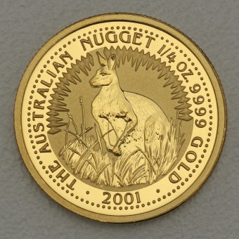 Goldmünze 1/4oz "Känguru/Nugget 2001" (Australien) 