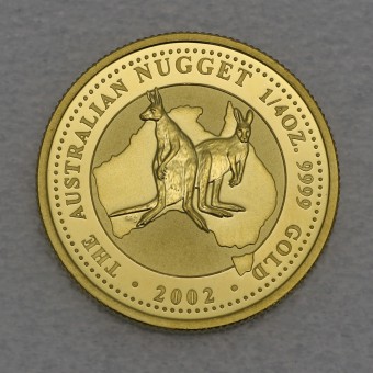 Goldmünze 1/4oz "Känguru/Nugget 2002" (Australien) 