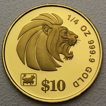 Goldmünze 1/4oz "Lion" (Singapur) 